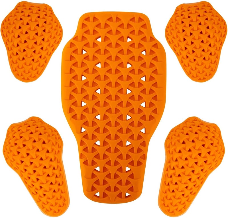 psler CE Level 1 Certified Motorcycle Armor Back Pad and CE Level 2 Certified Elbow and Shoulder Protection Pads Set,Motorcycle Armor Back Protector Inserts for Motorcycle Jackets,5PCS - Image 1